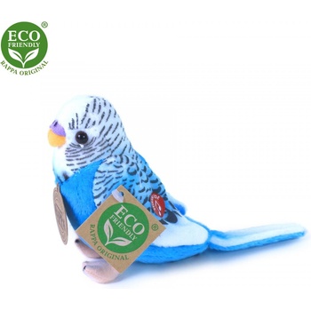 Image 1 of Rappa - Плюшен Вълнист папагал, син, 11 см. , със звук, серия Еко приятели 710511-2