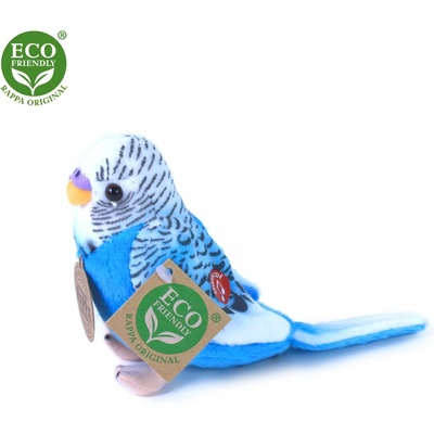 Rappa - Плюшен Вълнист папагал, син, 11 см. , със звук, серия Еко приятели 710511-2