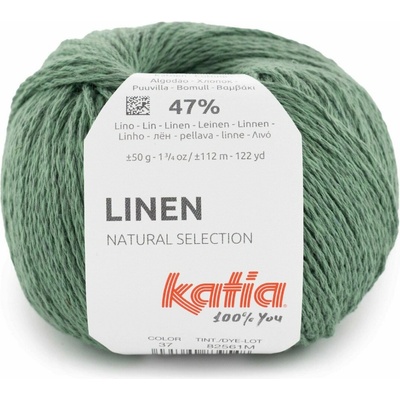 LINEN Katia Farby LINEN: 37 avaturínová zelená - NOVÁ