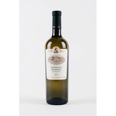 Wine Man Pirosmani Semi Dry White Wine 11,5% 0,75 l (holá láhev)