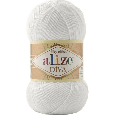 Alize příze Diva 55 bílá
