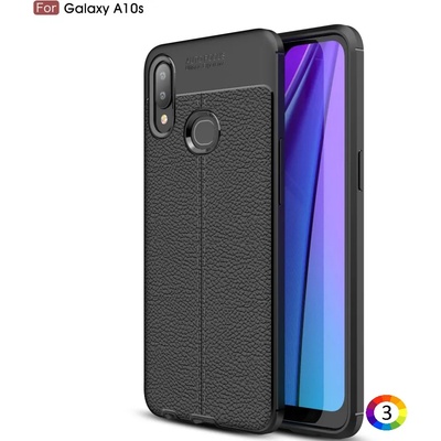 Samsung Galaxy A10s Удароустойчив Litchi Skin Калъф и Протектор