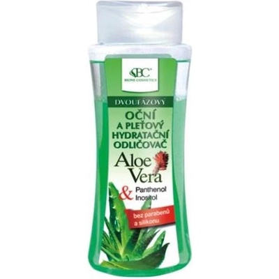 Bione Cosmetics Aloe Vera dvoufázový zklidňující oční a pleťový odličovač 255 ml