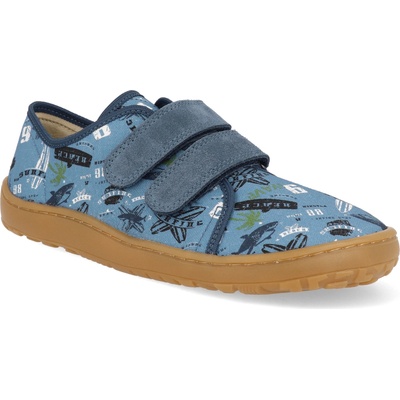 Froddo Barefoot plátené topánky Canvas Blue/denim modrá