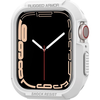 Spigen Хибриден кейс с висока степен на защита за Apple Watch 44мм, 45мм - Spigen Rugged Armor Case (бял) (062CS24471)
