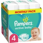 Pampers Бебешки пелени Pampers - Active Baby 4, 180 броя (1007000203) - ozone