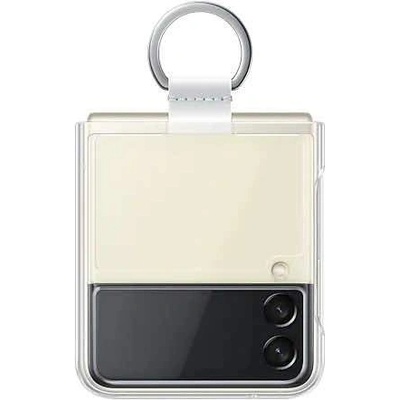 Samsung Clear Hard Cover Ring EF-QF711CTEGWW - оригинален поликарбонатов кейс с пръстен против изпускане за Samsung Galaxy Flip 3 (прозрачен)