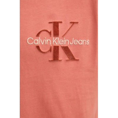 Calvin Klein Jeans Памучна тениска Calvin Klein Jeans в оранжево с принт J30J327107 (J30J327107)