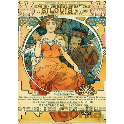 BlueBird Alfonz Mucha Svetový veľtrh a medzinárodná výstava v St Louis 1000 dielov