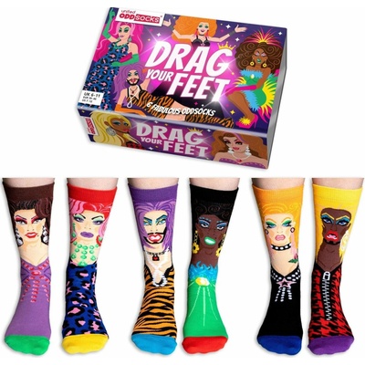 United ODDsocks pánske veselé ponožky DRAG 3 páry