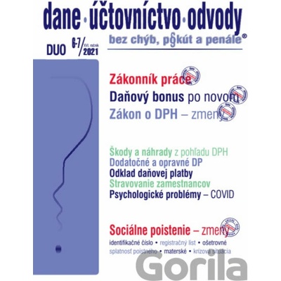 DUO 6-7/20201 - Dane, účtovníctvo, odvody bez chýb, pokút a penále