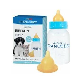 Francodex Fľaša na kŕmenie šteniat a mačiatok 120 ml