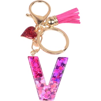 HARAHU Ключодържател Азбука - v / Розова / Сърце kp37990 (37990)