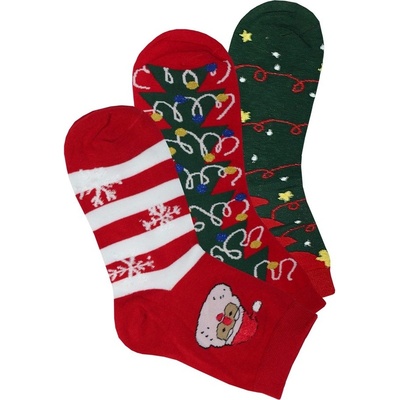 Emi Ross Merry Christmas ponožky v dárkovom balení 3 páry viacfarebná
