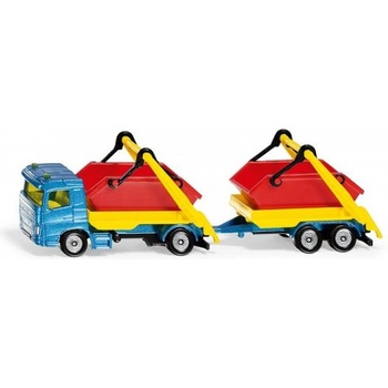 SIKU Blister - товарен камион с каросерия и ремарке