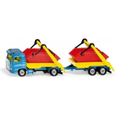 SIKU Blister - товарен камион с каросерия и ремарке