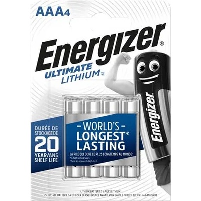 Energizer Батерия, AAA micro, 4 бр. , литиева, ENERGIZER "Ultimate Lithium" 639171 (639171)