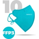 Nanolab nano bezpečný respirátor FFP3 dámsky modrý uni 10 ks