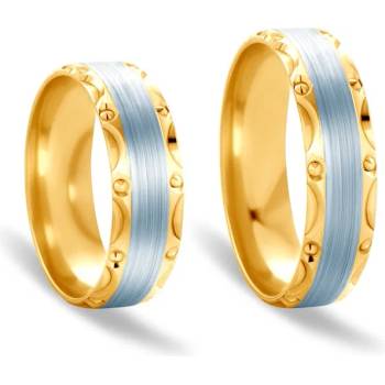 Image 1 of SAVICKI Сватбени халки: двуцветно злато, кръгли. 6 мм