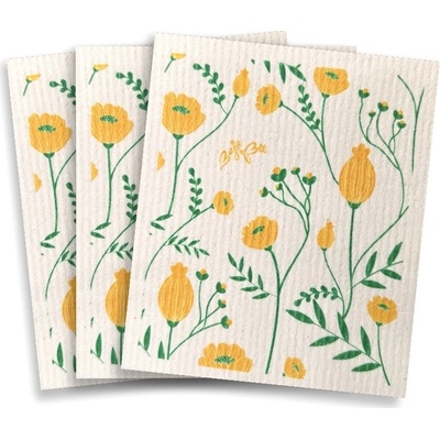 BajaBee Kvety utierka 17,6 x 20,3 cm 3 ks
