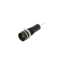 Kontrolka: LED vydutá žlutá 12VDC Ø8mm do plošného spoje