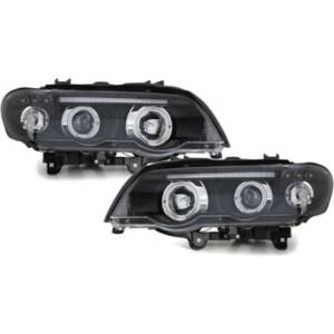  Кристални фарове Angel Eyes BMW X5 (99-03) - черни
