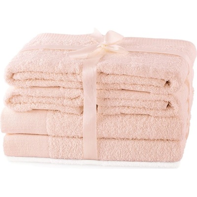 Restilo Светлорозови памучни хавлии и кърпи за баня в комплект от 6 бр. от тери Amari - Restilo (120010892)
