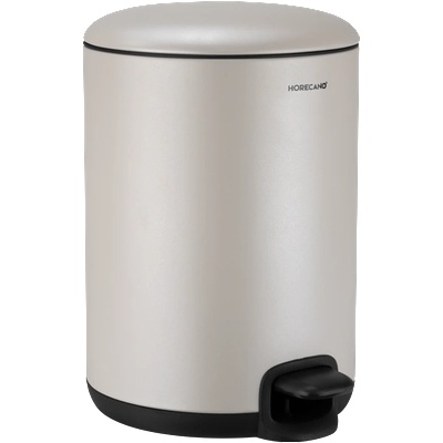 HOME-Кош с педал 5L БЕЖОВО Ø21.1xh31.8cm (86426-ZB-002PC-BEIGE) (0185175)
