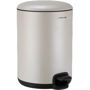 HORECANO HOME-Кош с педал 5L БЕЖОВО Ø21.1xh31.8cm (86426-ZB-002PC-BEIGE) (0185175)