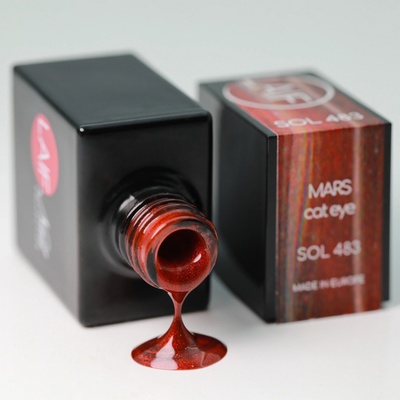 Laif Gel lak červený SOL - 483 Cat Eye Mars 10 ml