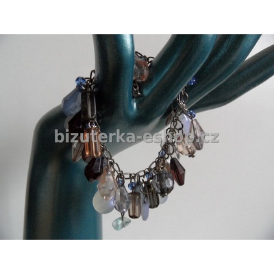 Bizuterka-eshop.cz s přívěšky šedo BZ-04143 modrý