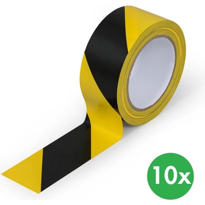 B2B Partner PVC výstražná páska 50 mm x 33 m balení 10 ks černo-žlutá