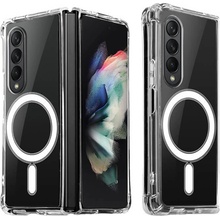 SES Ochranný silikónový obal s integráciou bezdrôtové nabíjanie Qi Samsung Galaxy Z Fold 5 5G F946B - priehľadné