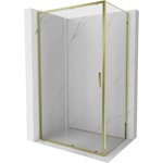 Mexen Exo-S плъзгаща се душ кабина 115 x 75 см, прозрачна, златна - 8151-115-075-50-00 (8151-115-075-50-00)