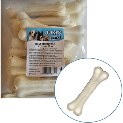 JUKO Snacks Kost buvolí bílá 12,5 cm 20 ks