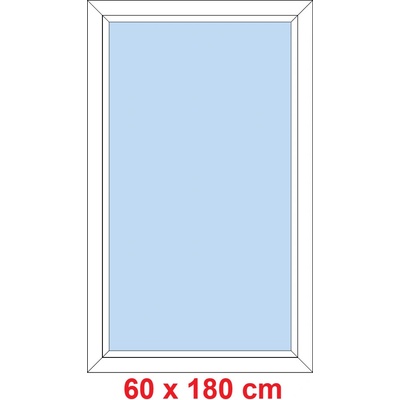 Soft Plastové okno 60x180 cm, FIX neotevíravé, Antracit struktura/bílá