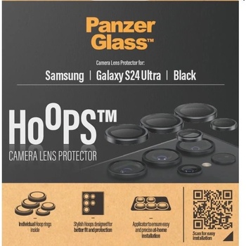 PanzerGlass - Ochranný kryt objektívu fotoaparátu Hoops pre Samsung Galaxy S24 Ultra, čierna 1209