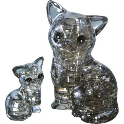 HCM KINZEL 3D Crystal puzzle Kočka s koťátkem 49 ks