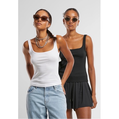 Urban Classics 2 Броя Дамски Потници Ladies Wide Neck Rib Top 2-Pack black+white XXLUB-TB7513A-03102 - Камуфлаж, размер XL