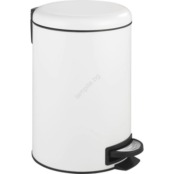 WENKO 22707100 - Кош за отпадъци LEMAN 25x38 cm бял/черен (WE0256)