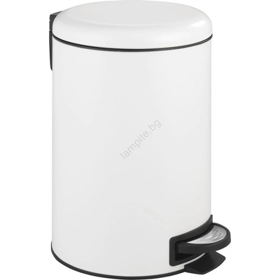 WENKO 22707100 - Кош за отпадъци LEMAN 25x38 cm бял/черен (WE0256)