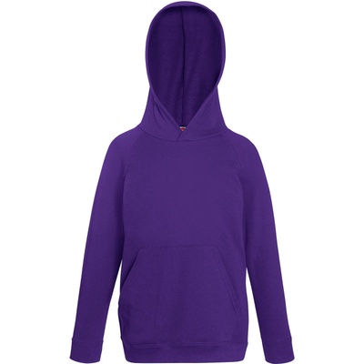Fruit of the Loom F.O.L. Kids Lightweight Hooded Sweat purple