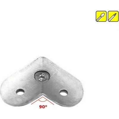 Feldmann Nerezový držiak okrúhleho madla zábradlia pr.42,4mm - vanička 60179-240 brus, uhol 90°