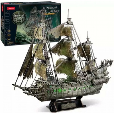 CubicFun 3D puzzle Svítící Plachetnice Bludný Holanďan 360 ks