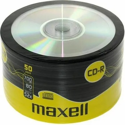 Maxell CD-R80 MAXELL, 700MB, 52x, 50 бр - (ML-DC-CDR80-50)
