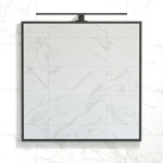 Bath deluxe Огледало за баня BORGSTED 80x80 см черно (BT0007)