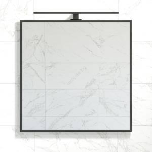 Bath deluxe Огледало за баня BORGSTED 80x80 см черно (BT0007)