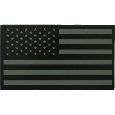 MILITARY RANGE Nášivka IFF IR vlajka USA VELCRO ZELENÁ