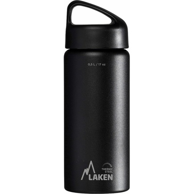 Laken Classic Thermo nerezová flaša 500 ml Čierna