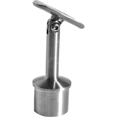 Držák madla s kloubem na trubku ø 42,4 mm (80x64 mm), broušená nerez K320 / AISI304